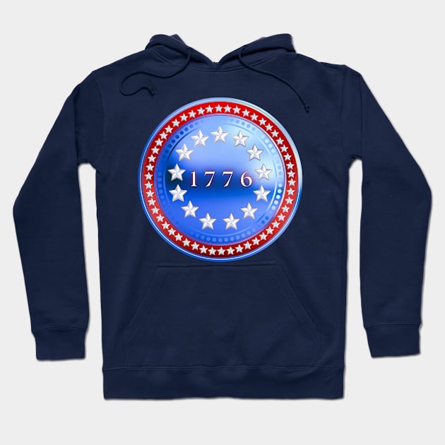 1776 Shield Hoodie by Yiorgos Designs